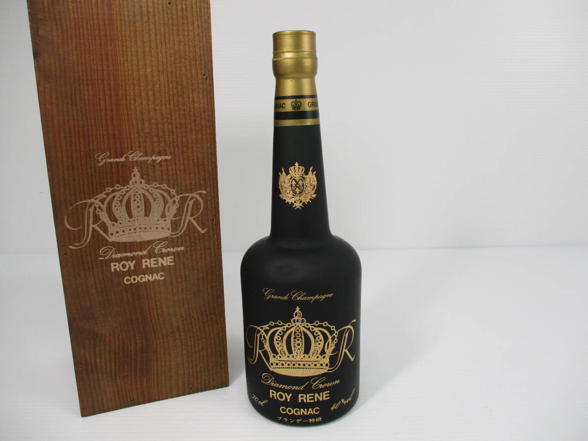 2510M0903 古酒 ROY RENE ロイ レーヌ ダイヤモンドクラウン 未開栓 木箱入 700ml 40% ブランデー拍卖