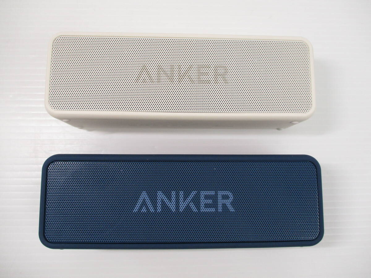 2510M1409 ANKER アンカーSoundCore 2 ワイヤレススピーカー A3105 ホワイト・ブルー 計2点 通電確認済拍卖