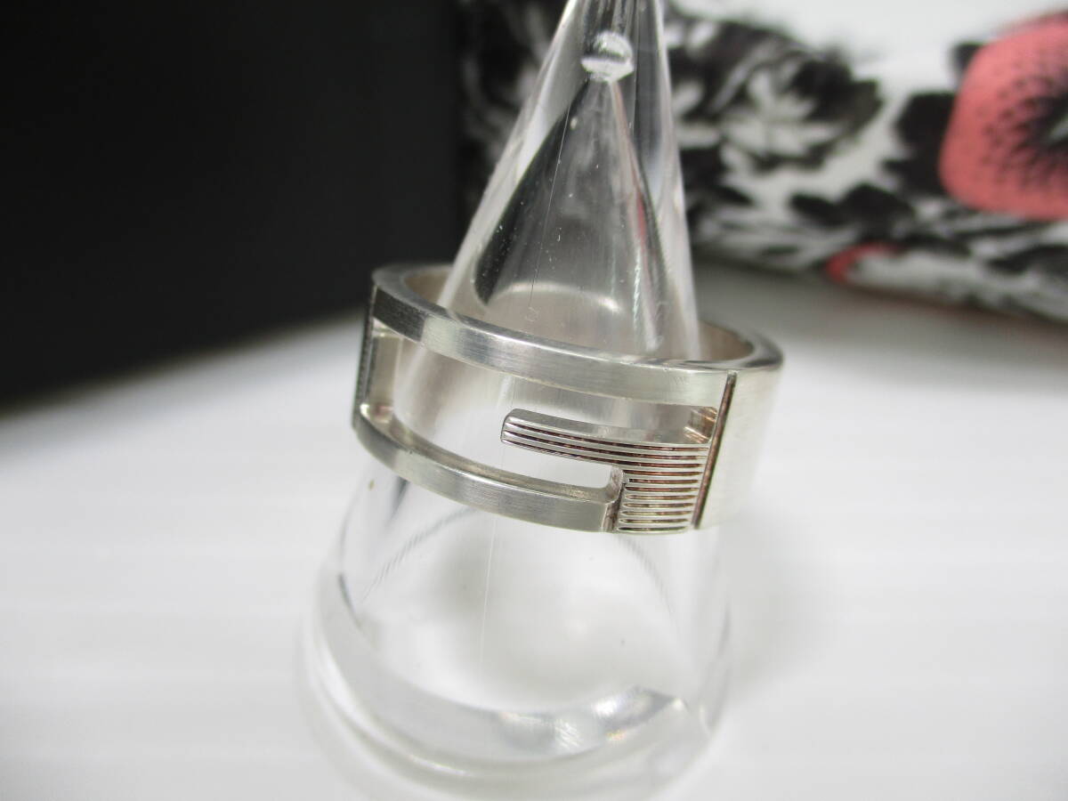 2510M1818 GUCCI グッチ Gリング 重量約8.7g サイズ19 Ag925刻印有 箱付拍卖