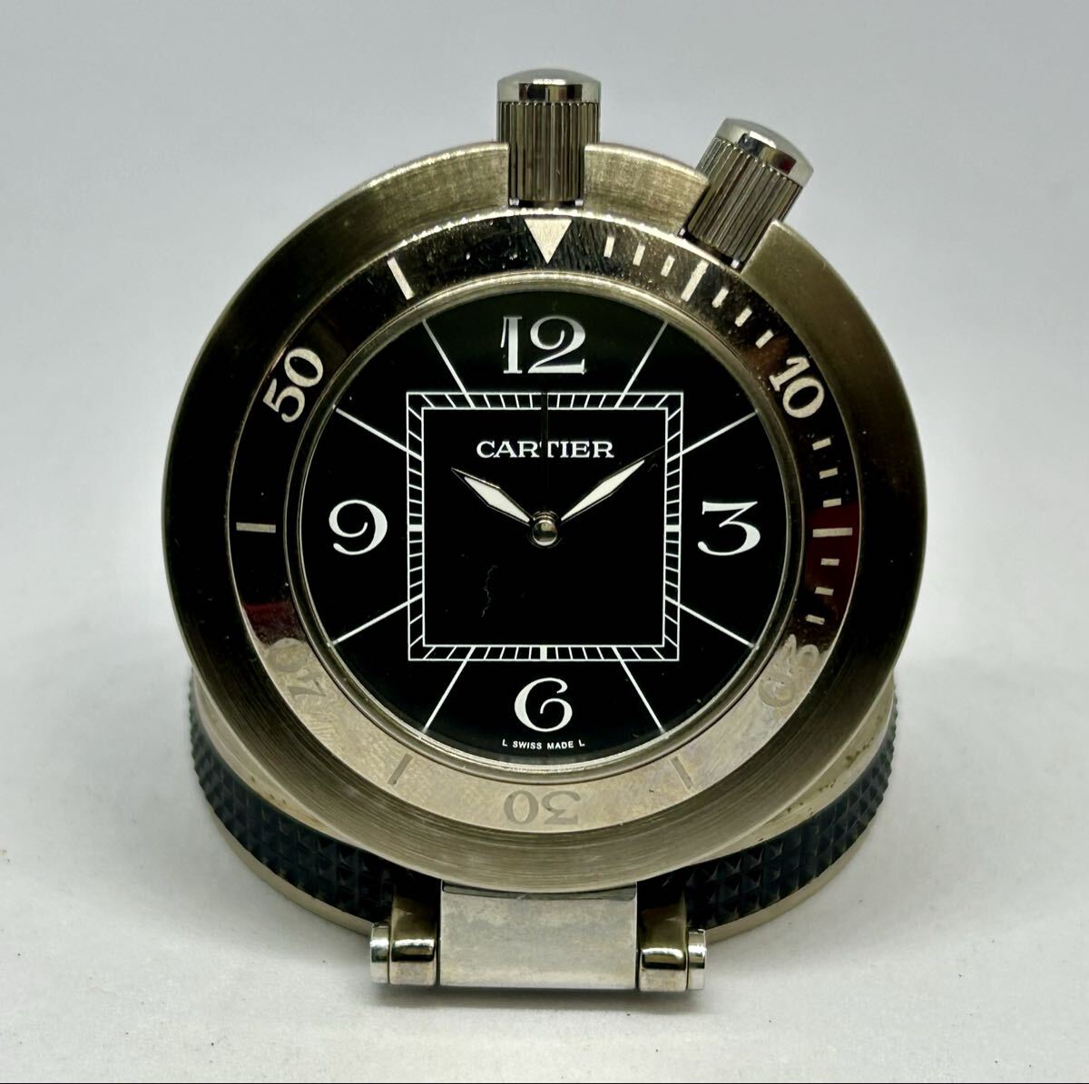 Cartier カルティエ 2876 トラベルクロック パシャタイマー ジャンク 懐中時計 置時計 箱あり拍卖