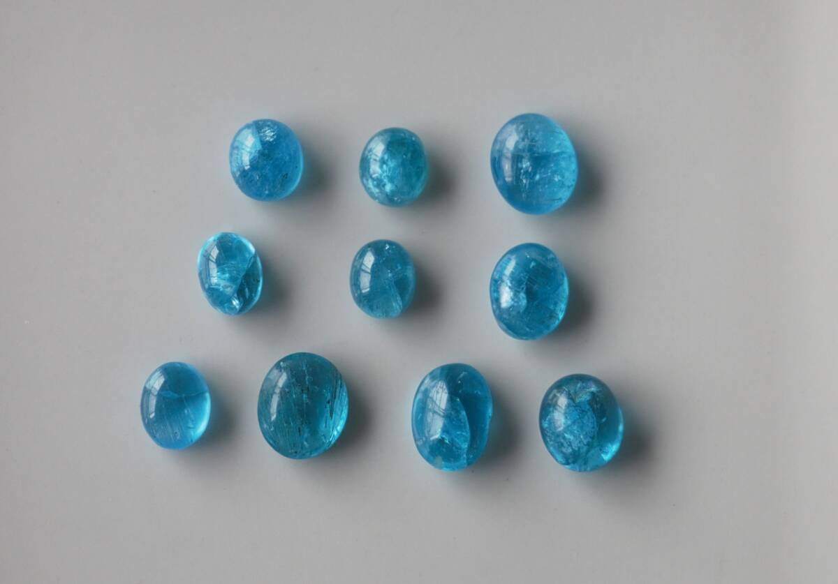 18ct 天然石 アパタイト カボション セット売り拍卖