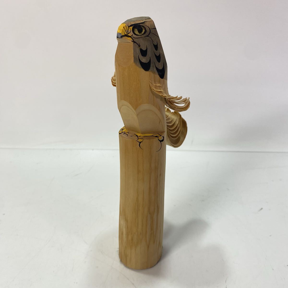 笹野一刀彫 お鷹ぽっぽ 六代目 彦四郎 木製 木彫り 郷土玩具 置物 民芸品 インテリア オブジェ 飾 土産物拍卖