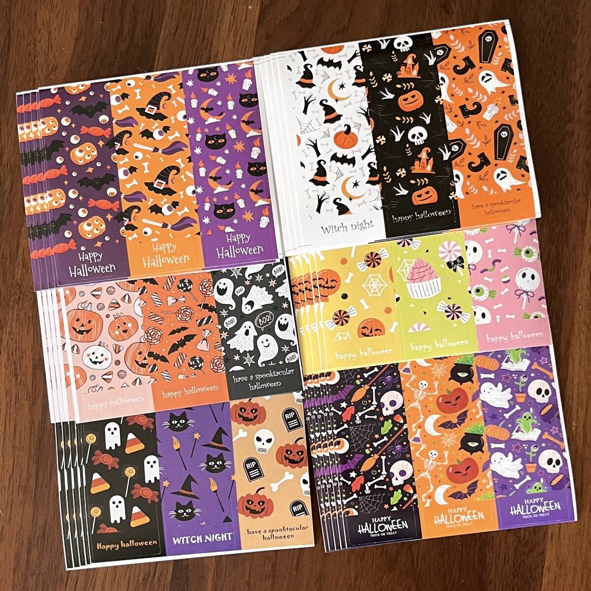 ハロウィン シール 6種類 まとめ売り 30シート(シール数90枚)拍卖
