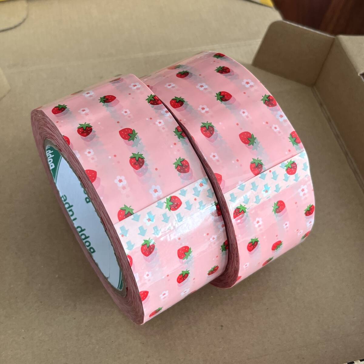 訳ありB品 在庫処分 ストロベリー OPPテープ 2巻セット いちご ラッピング拍卖