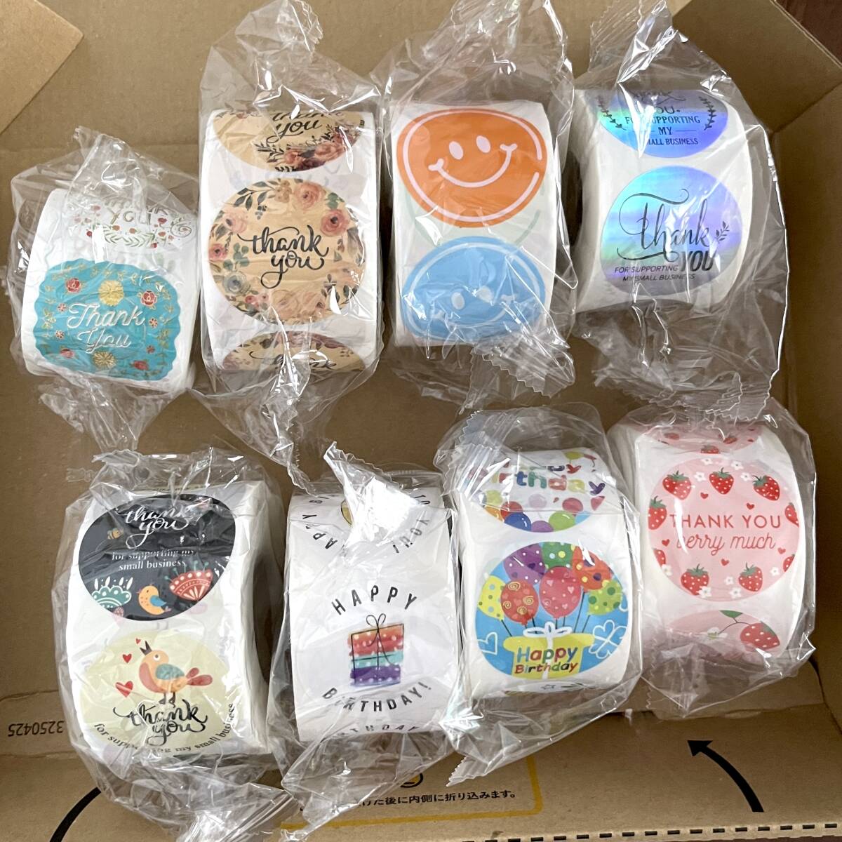 B)8巻セット 38mm 大きめ ロール サンキューシール拍卖