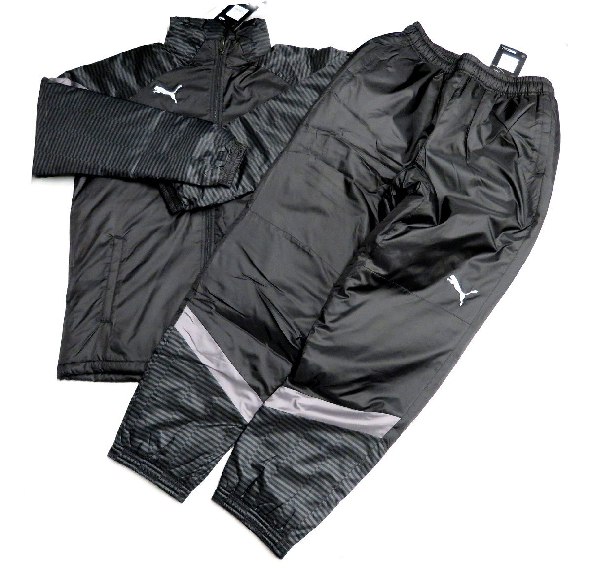 【未使用】PUMA/プーマ TEAMFINAL 中綿 ウインドブレーカー ジャケット・パンツ 上下セット (658188/658189 03) Mサイズ 撥水拍卖