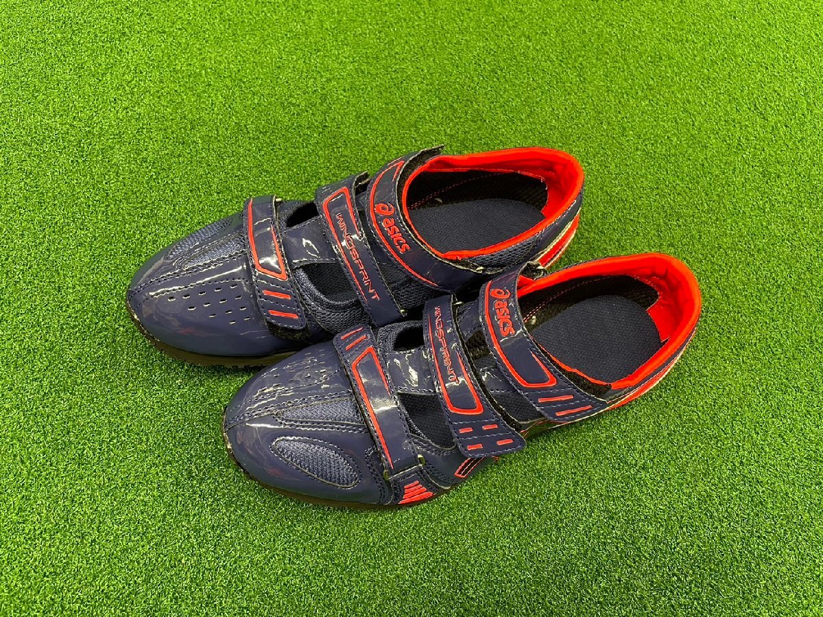 【未使用】アシックス 陸上シューズ WINDSPRINT 品番:TTP040(400) 25.5㎝拍卖