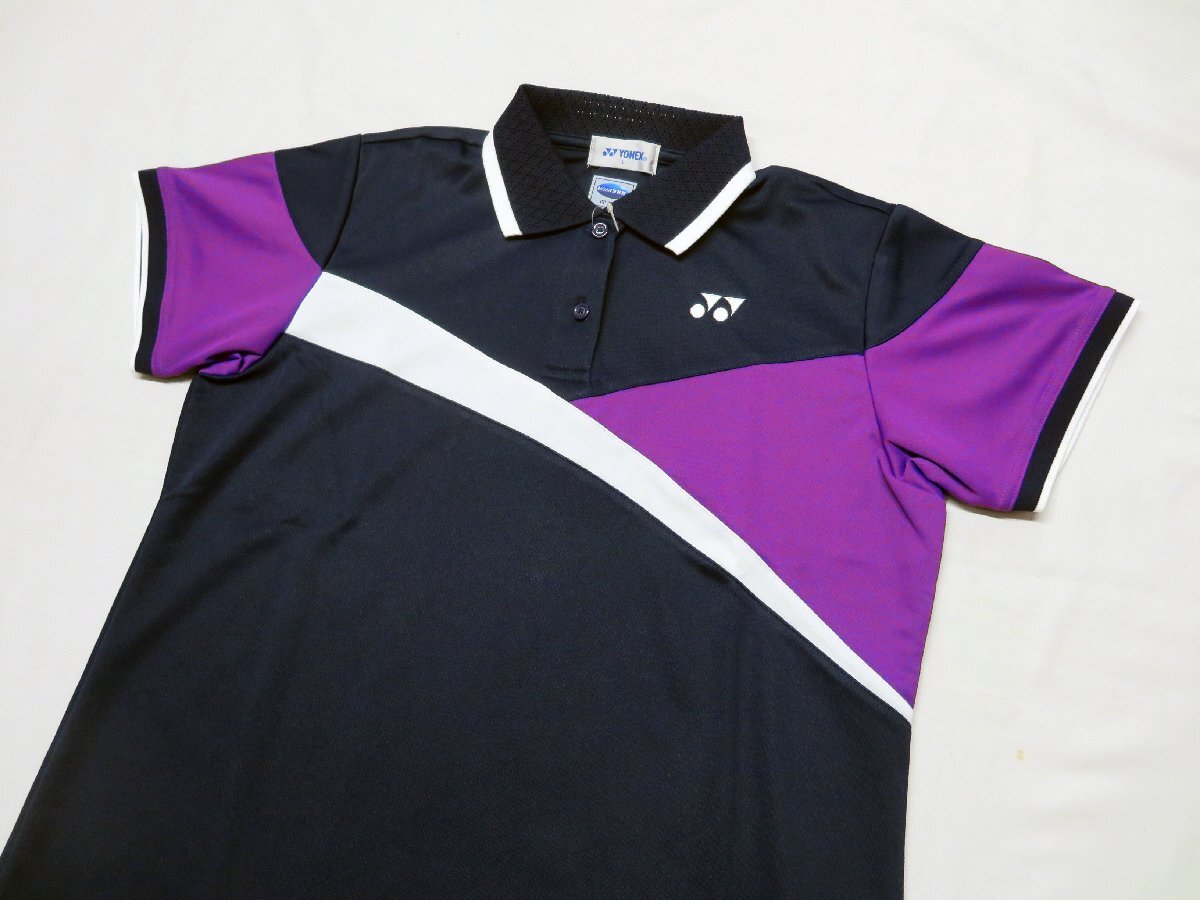 【未使用】YONEX/ヨネックス ウィメンズ ゲームシャツ (20485-019) ネイビー Lサイズ テニス・バドミントンウェア拍卖