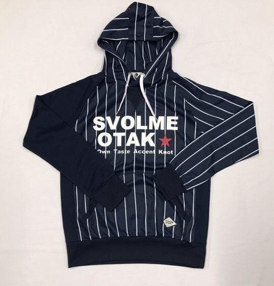 【未使用】SVOLME/スボルメ OTAK モビライト ストライプ クルーパーカー Sサイズ NAVY(ネイビー) (661-03111) サッカー・フットサル拍卖