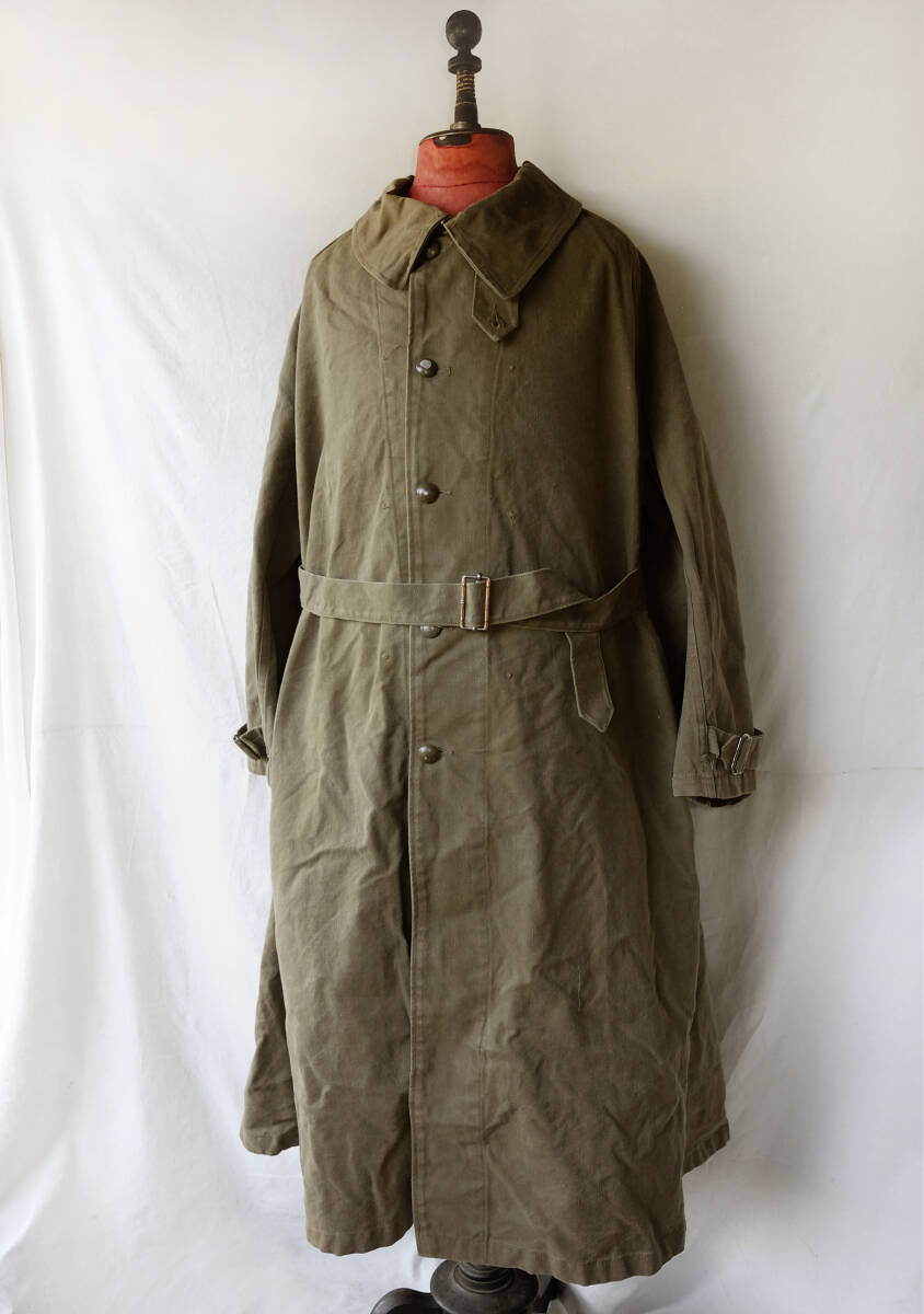 1940's 1950's フランス軍 ヴィンテージ M-35 モーターサイクルコート 40s 50s ワークジャケット フレンチヴィンテージ リネン拍卖