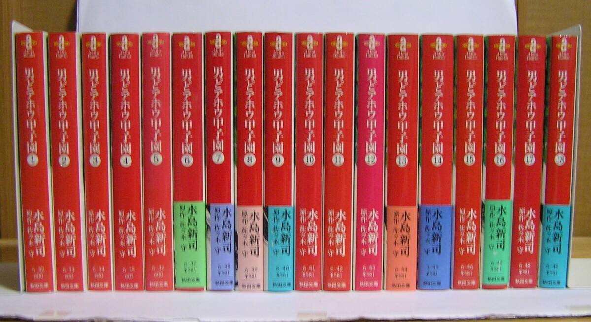 秋田文庫 男どアホウ甲子園 全18巻 水島新司 佐々木守 初版 藤村甲子園拍卖