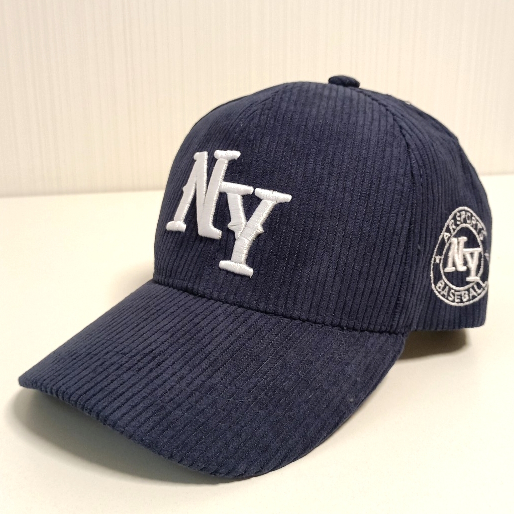 新品 NY コーデュロイ キャップ 野球帽 帽子 ネイビー メンズ レディース アメカジ ストリート拍卖