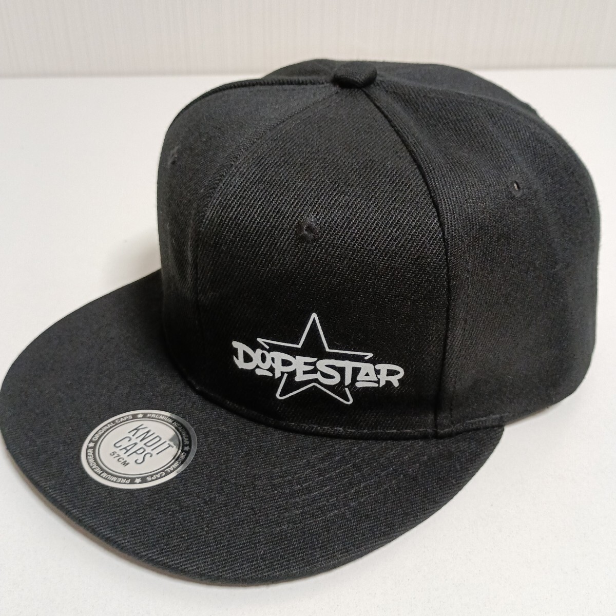 新品 DOPE STAR 黒 キャップ 野球帽 帽子 ユニセックス メンズ レディース アメカジ ストリート フラットキャップ拍卖