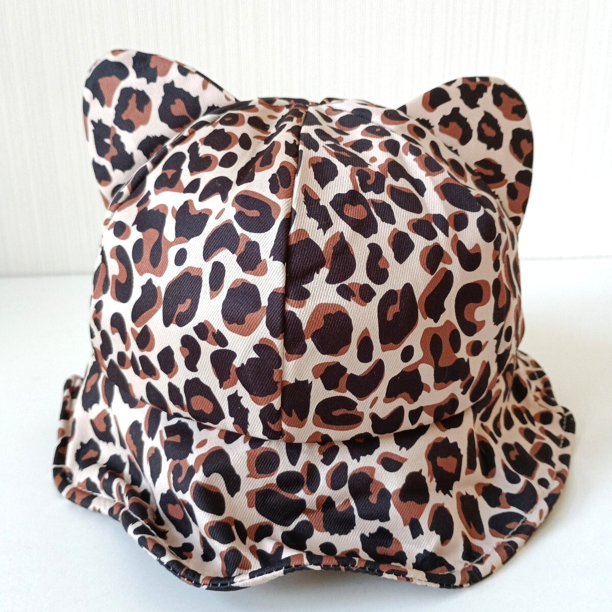 新品 かわいい 猫耳 ヒョウ柄 バケットハット バケハ レオパード ユニセックス メンズ レディース拍卖