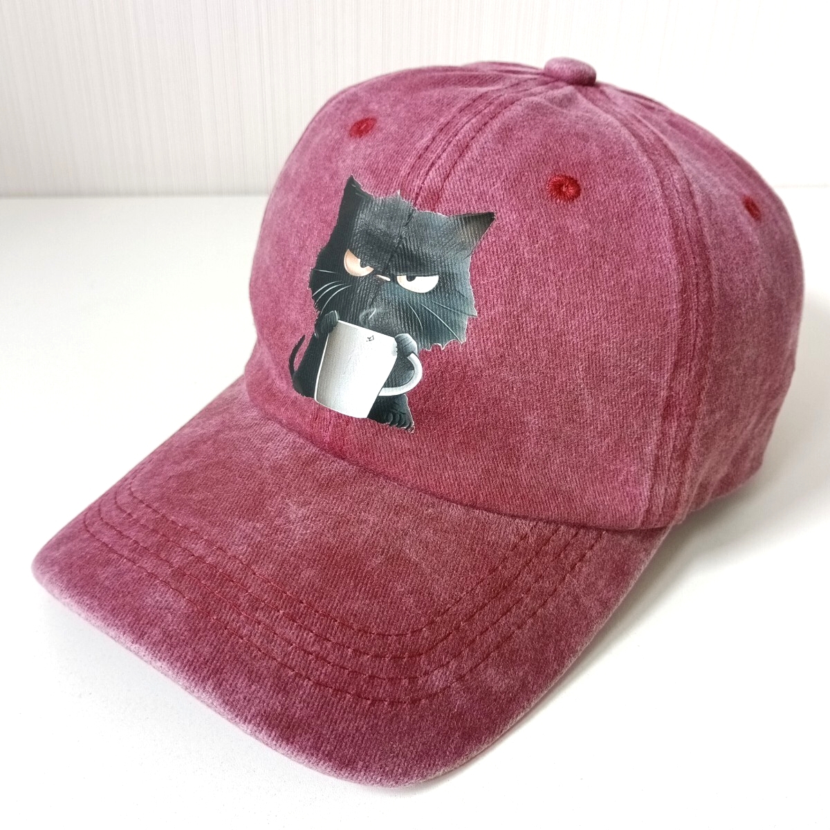 新品 かわいい コーヒー マグカップ 猫 ネコ ねこ 野球帽 帽子 キャップ コットンキャップ ワイン ユニセックス メンズ レディース拍卖