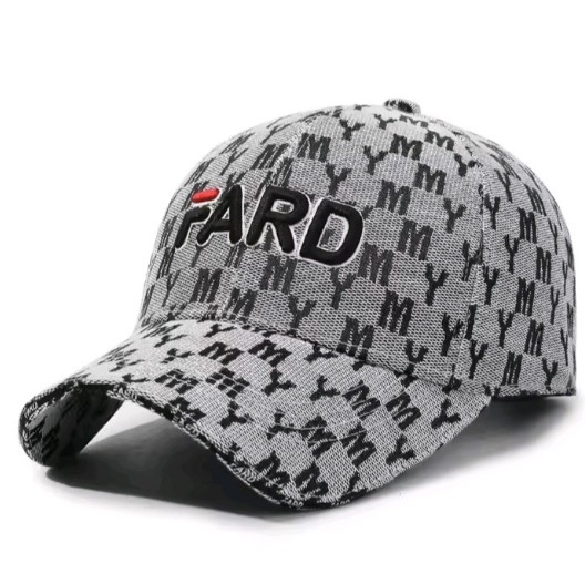 新品 FARD モノグラム キャップ 野球帽 帽子 グレー ユニセックス メンズ レディース シンプル 大人 上品拍卖