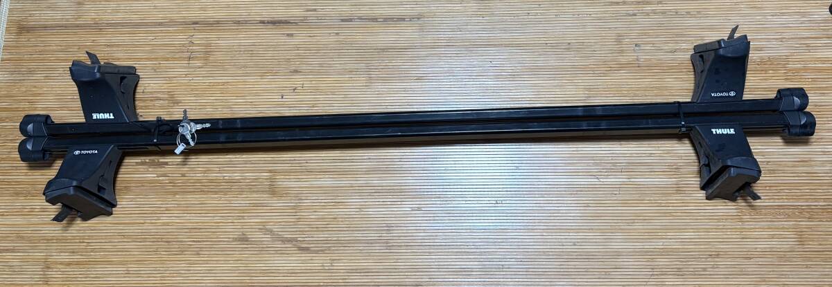 THULE システムキャリア トヨタ純正THULEスーリー バーセット750? 長さ 約140cm 中古 売り切り拍卖