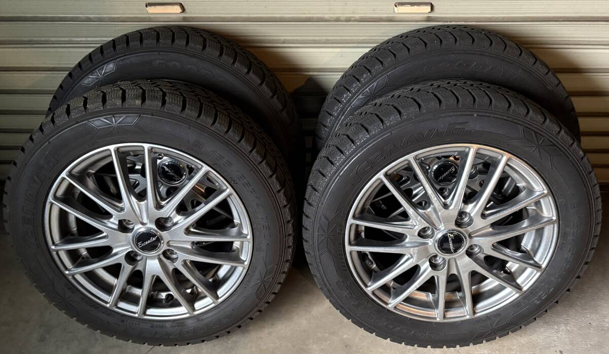 アルミホイール+スタッドレスタイヤセット 軽 155/65R14 軽自動車アルミ ムーヴ タント NBOX ワゴンR など タイヤおまけ 売り切り拍卖
