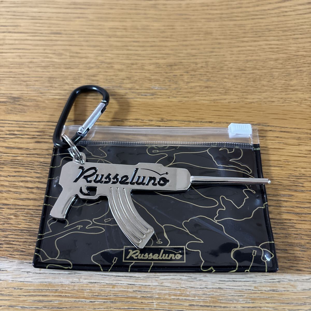 ラッセルノ カラビナ付グリーンフォーク シルバーカラー ケース付 コース未使用品 送料込拍卖