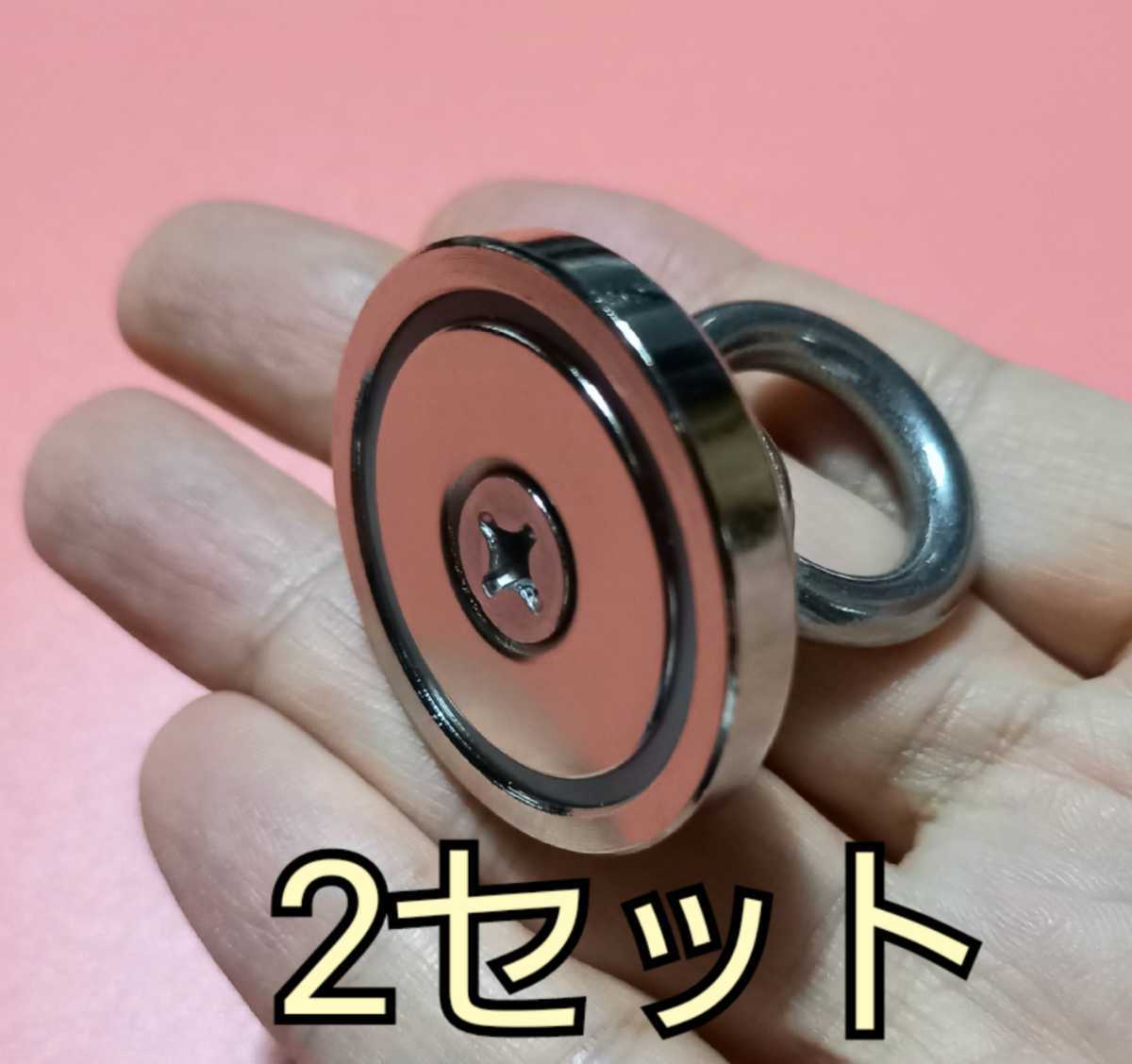 穴が開いた超強力 大型 直径36mm ネオジム磁石 2個 ネオジウムmagnet拍卖