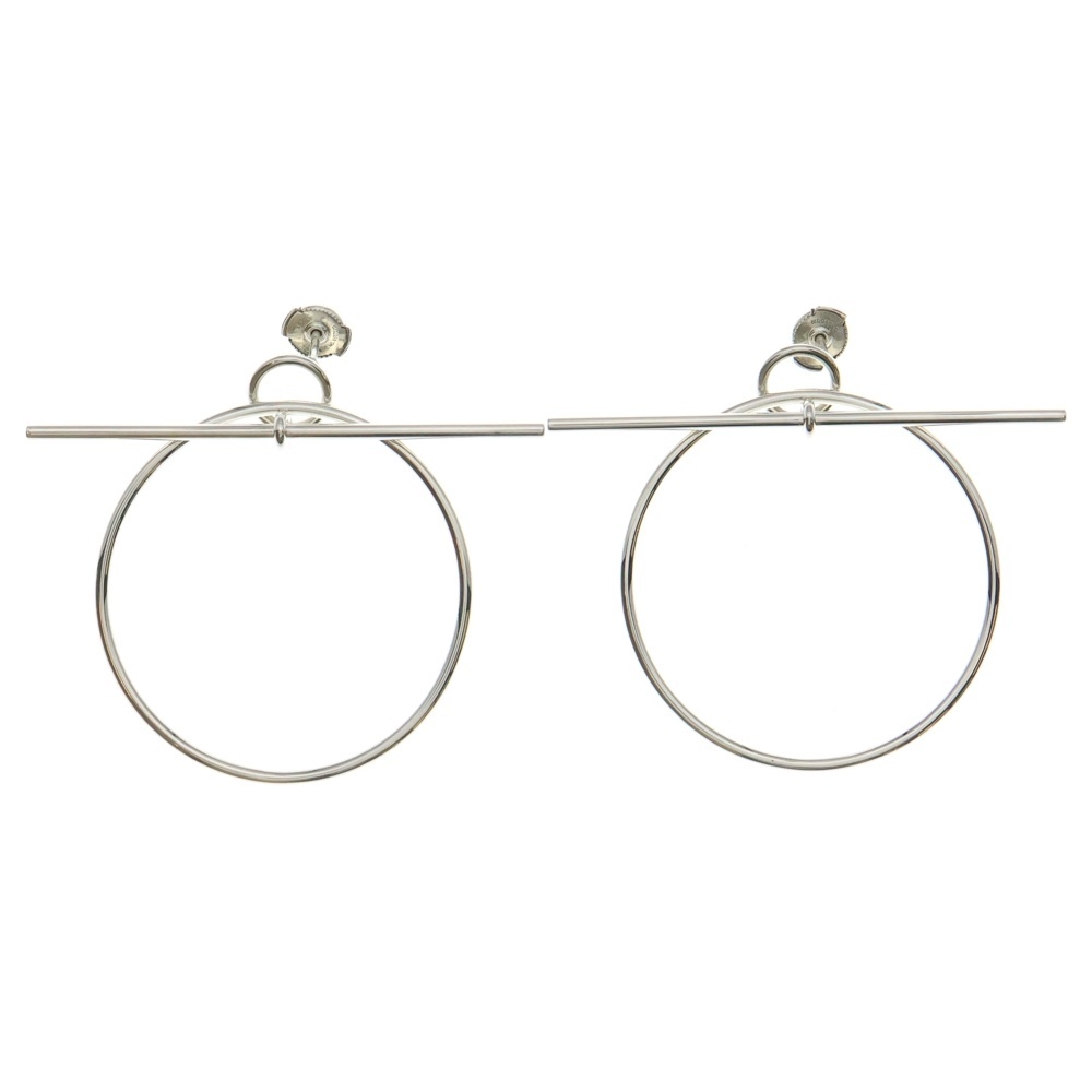 HERMES エルメス ループMM ピアス シルバー Ag925 SV アクセサリー拍卖