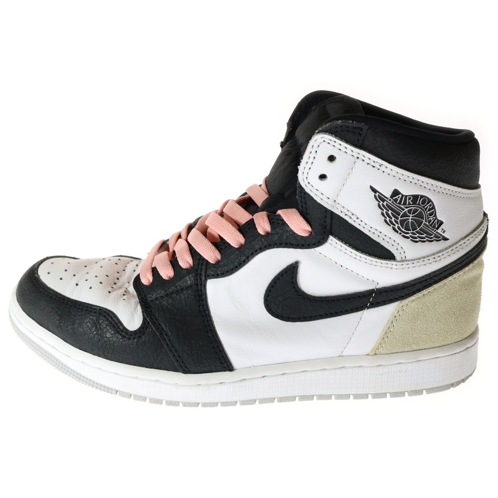 ナイキ AIR JORDAN 1 HIGH OG Bleached Coral エアジョーダン 1 ブリーチド コーラル ハイカットスニーカー US9.5/27.5cm 555088-108拍卖