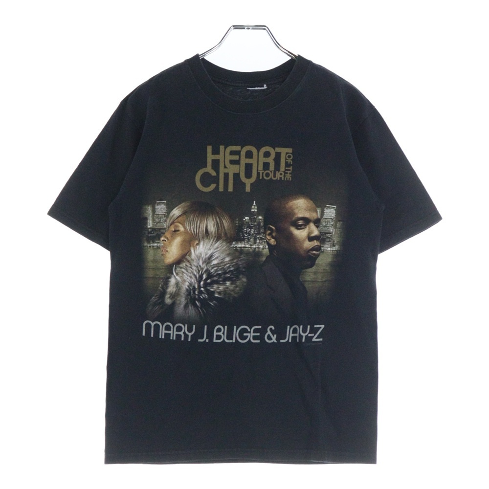 VINTAGE ヴィンテージ 00S MARY J. BLIGE & JAY-Z HEART OF THE CITY 両面プリント 半袖Tシャツ ブラック拍卖