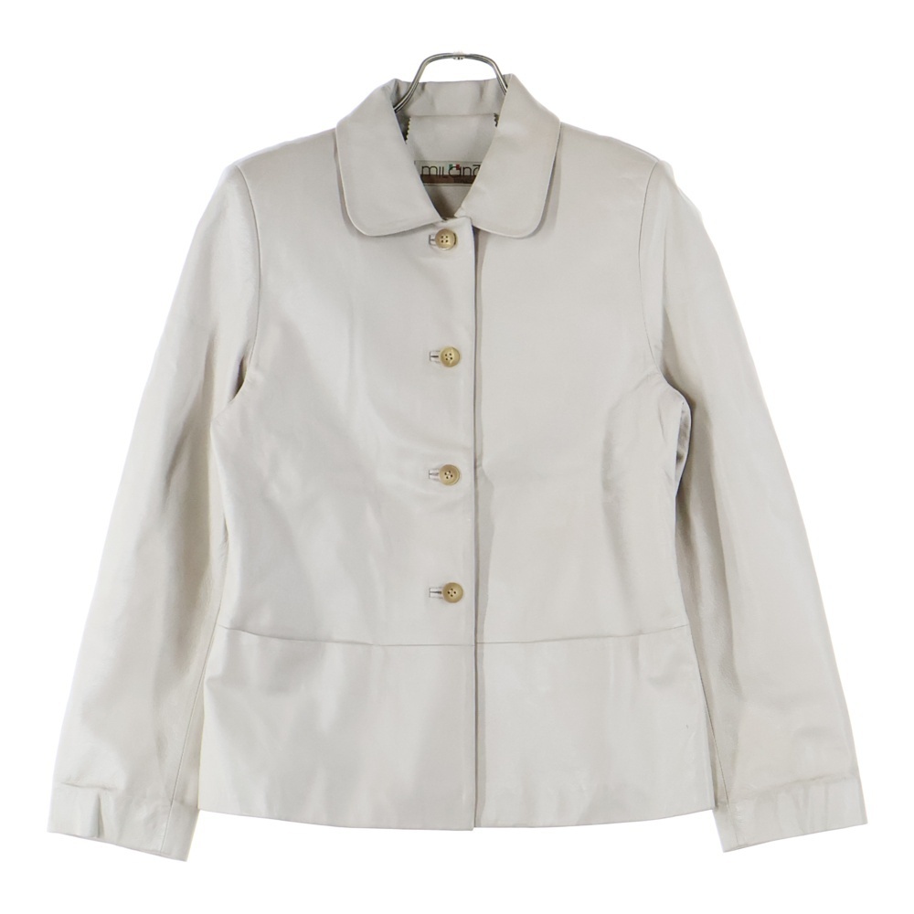 NO BRAND ノーブランド ミラノ レザージャケット ホワイト拍卖