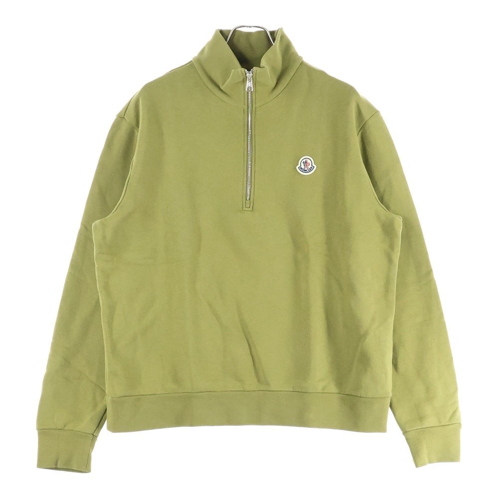 MONCLER モンクレール Half Zip Sweat Shirts J10918G00022 ハーフジップ スウェットトレーナー カーキ拍卖