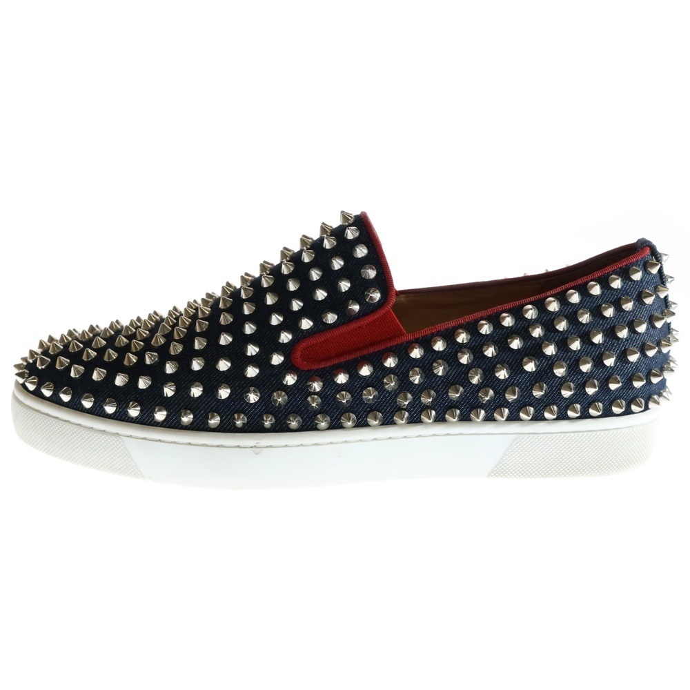 CHRISTIAN LOUBOUTIN クリスチャンルブタン ROLLER-BOAT FLAT ローラーボート フラット スパイクスタッズ ローカットスニーカー インディゴ拍卖