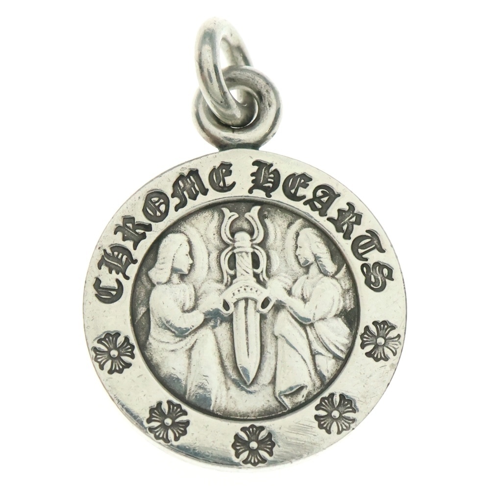 CHROME HEARTS クロムハーツ CHRM ANGL MDL V2 エンジェルメダルチャーム ペンダントトップ シルバーBCA229拍卖