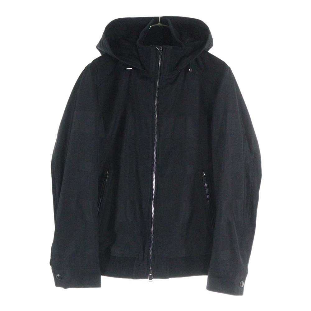 BURBERRY BLACK LABEL バーバリー ブラックレーベル チェック柄 ジップアップ フーディ ジャケット ブラック 51F04-403-09拍卖