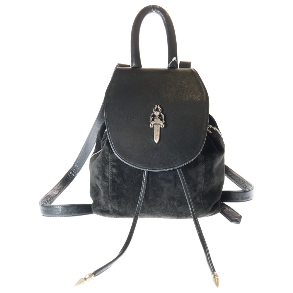 CHROME HEARTS クロムハーツ IGGY SML イギー スモール ダガー ヌバックレザー バックパック リュック ブラック拍卖