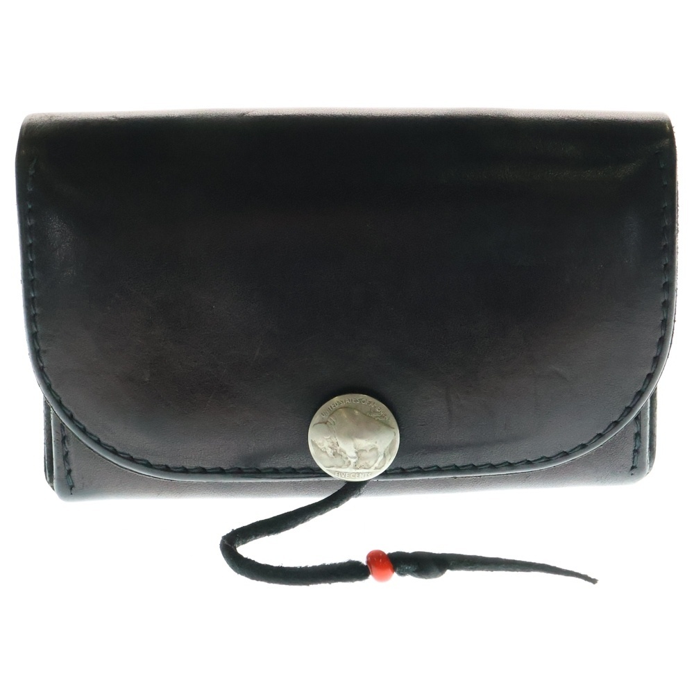 goro's ゴローズ コンチョ付き 二つ折り財布 黒拍卖