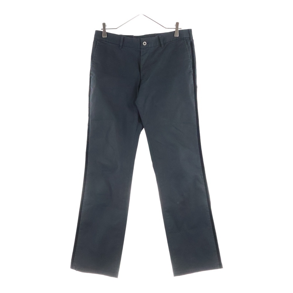 BURBERRY BLACK LABEL バーバリー ブラックレーベル ベルベット ライン ストレート スラックス トラウザー パンツ ブラック BMS12-101-09拍卖
