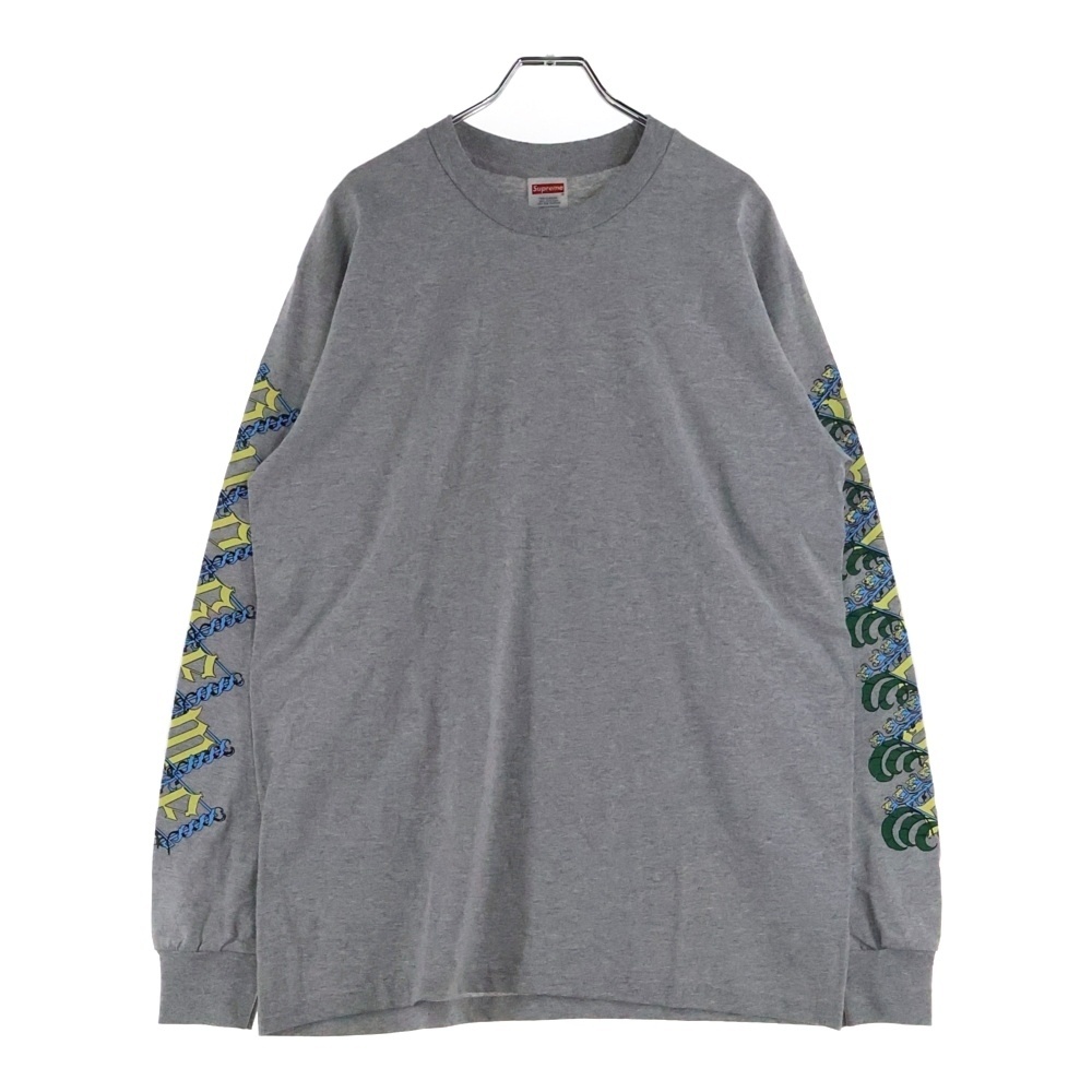 SUPREME シュプリーム 24AW Strawberries L/S Tee ストロベリー プリント長袖Tシャツ カットソー グレー拍卖