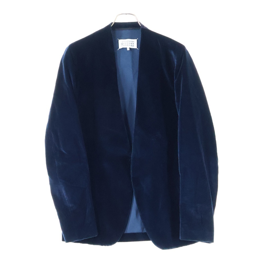 Maison Margiela 10 メゾン マルジェラ 16AW ベロア ノーカラー テーラードジャケット ネイビー S50BN0299拍卖