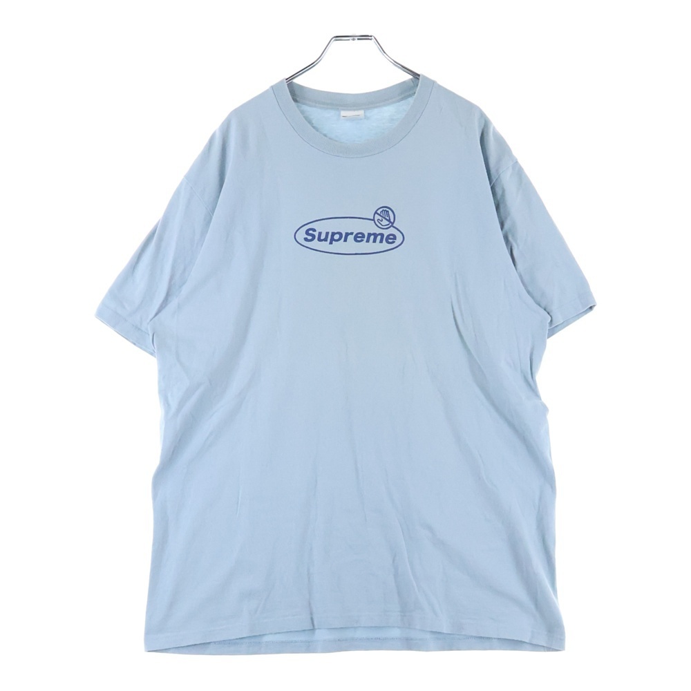 SUPREME シュプリーム 22AW Warning Tee ワーニング フロントロゴプリントクルーネック半袖Tシャツ ライトブルー拍卖