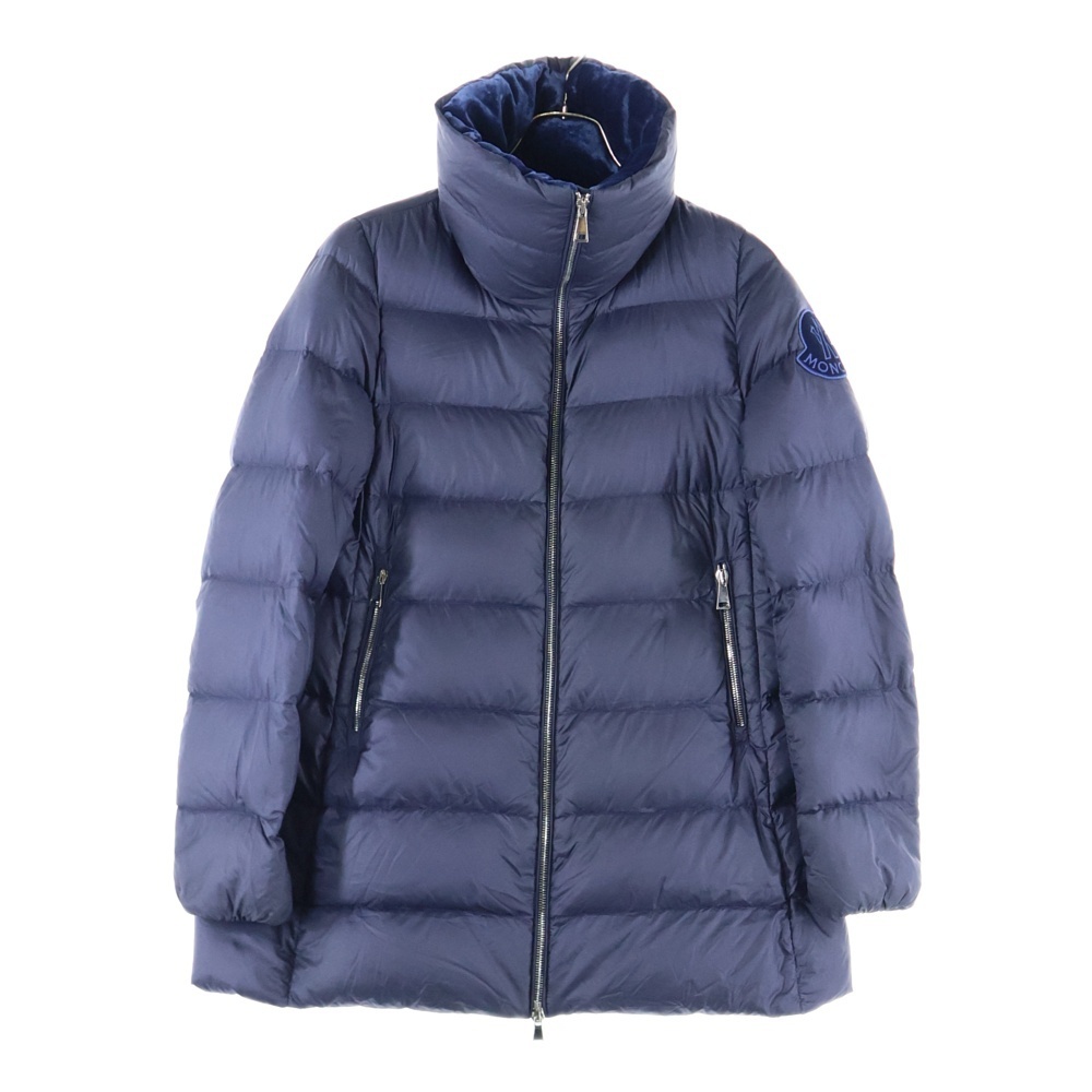 MONCLER モンクレール TORCON トルコン ベロア切替 ダウンジャケット ネイビー E20934637980 C0229 レディース拍卖