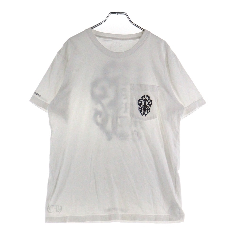 CHROME HEARTS クロムハーツ スプリットヴァインダガープリント クルーネック半袖Tシャツカットソー ホワイト拍卖