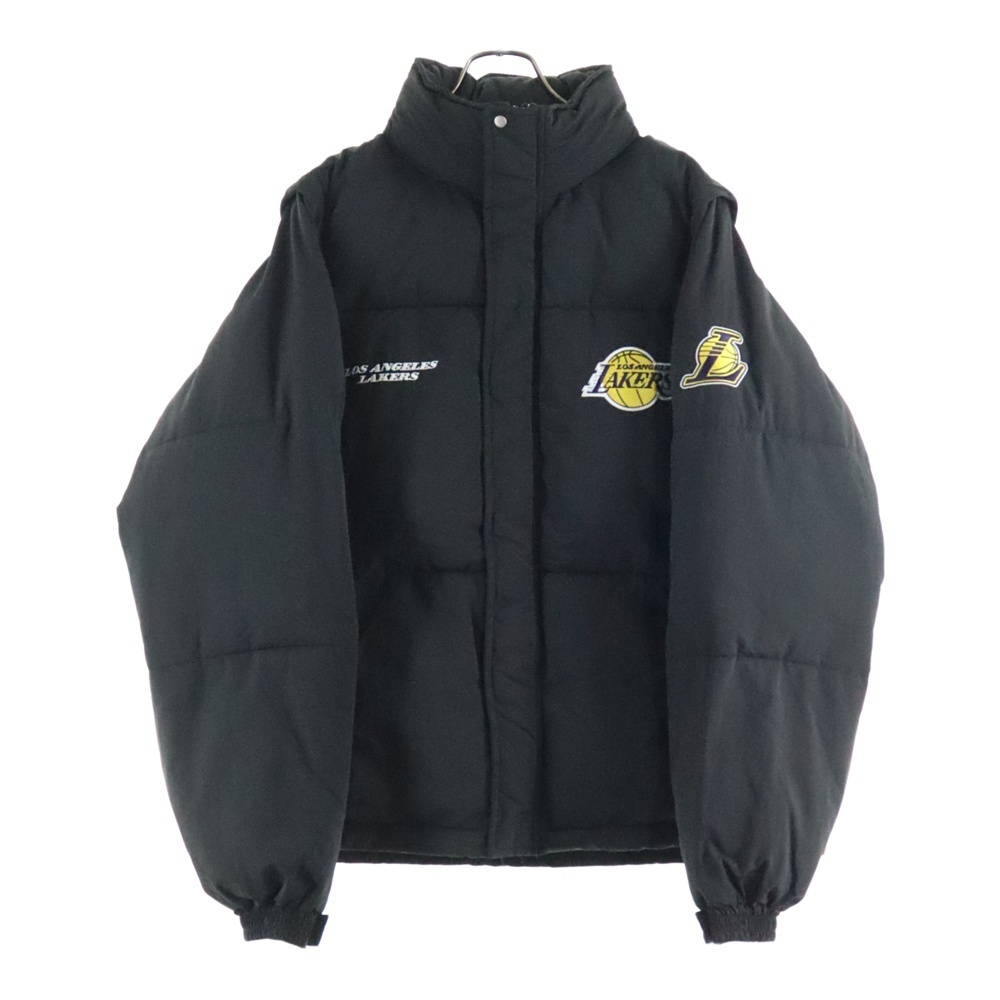 ノーブランド MONO-MART NBA LAKERS モノマート エヌビーエー レイカーズ オーバーサイズ ナイロンパディングジャケット ブラック JK1042拍卖