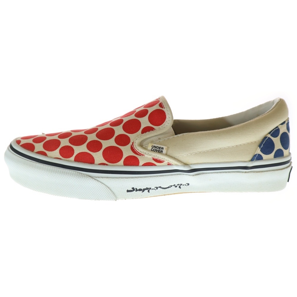 VANS ヴァンズ × UNDERCOVER CLASSIC SLIP-ON DOT V98-J670 アンダーカバー ドット柄 スリッポン ローカットスニーカー レッド US10/28cm拍卖