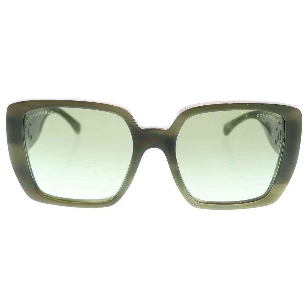 CHANEL シャネル アイウェア スクエアシェイプ グリーン #54□18拍卖