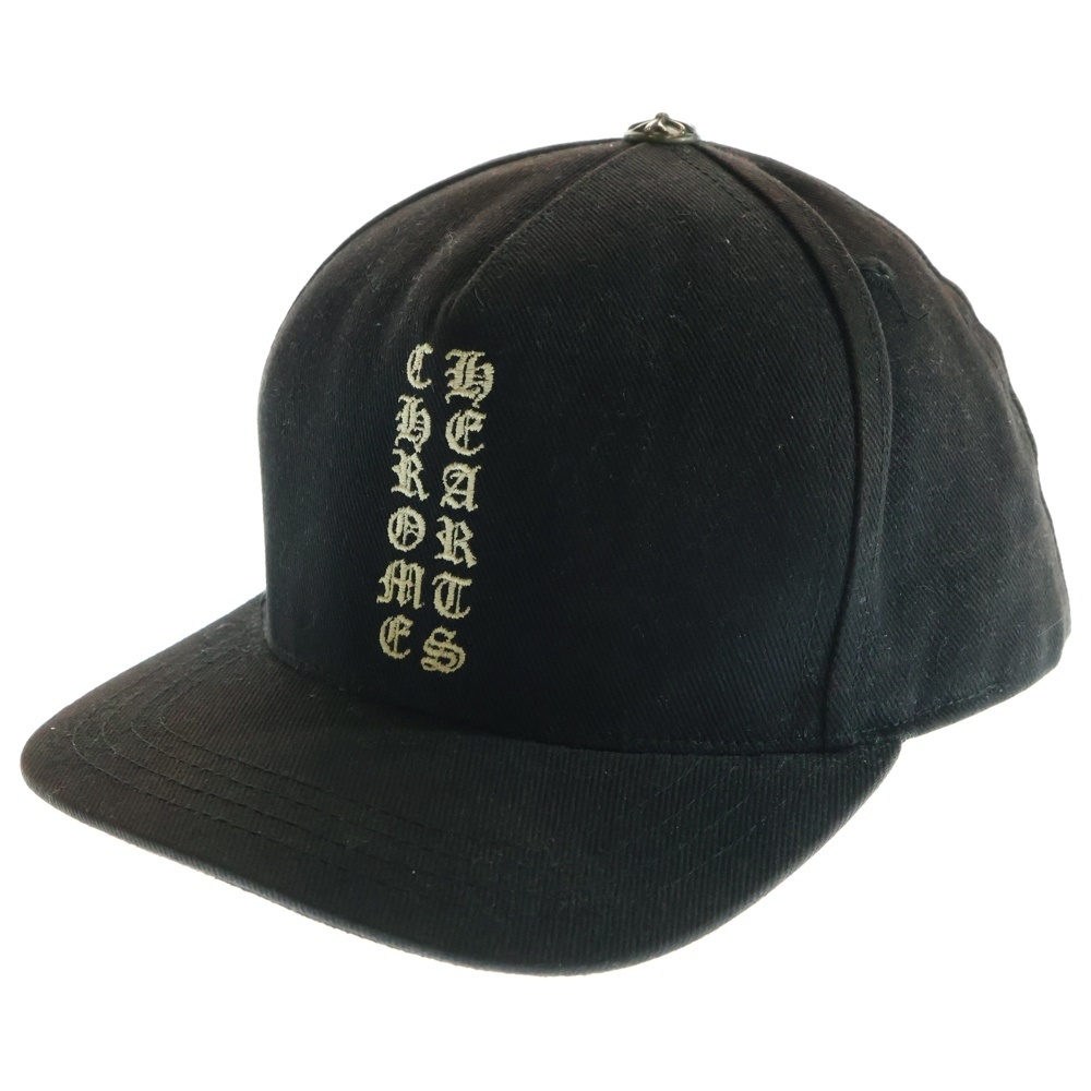 CHROME HEARTS クロムハーツ Vertical Logo Hat CHロゴ ベースボールキャップ 帽子 ブラック拍卖
