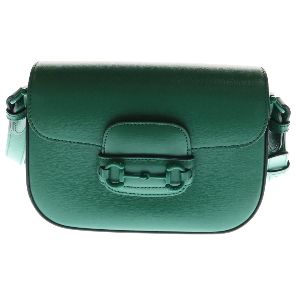 GUCCI グッチ ホースビット 1955 スモールショルダーバッグ ミニバッグ グリーン レザー 726226拍卖