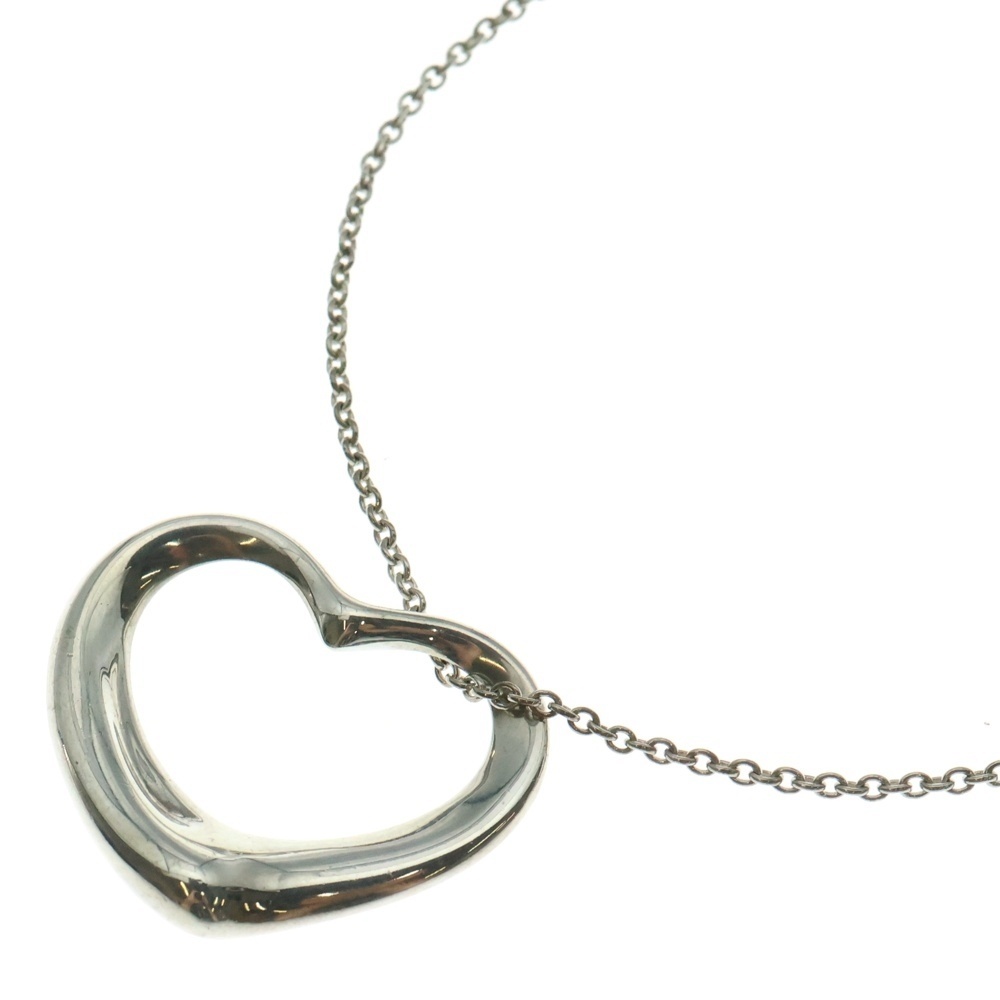 TIFFANY&Co ティファニー オープンハート ネックレス ラージ ペンダント チェーン シルバー SV925 8.5g拍卖