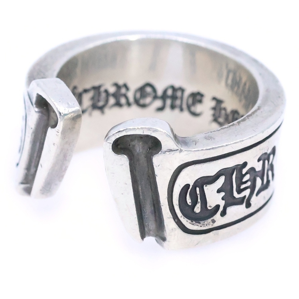 CHROME HEARTS クロムハーツ LG SCROLL LABEL ラージスクロールラベル リング シルバーBCA383拍卖