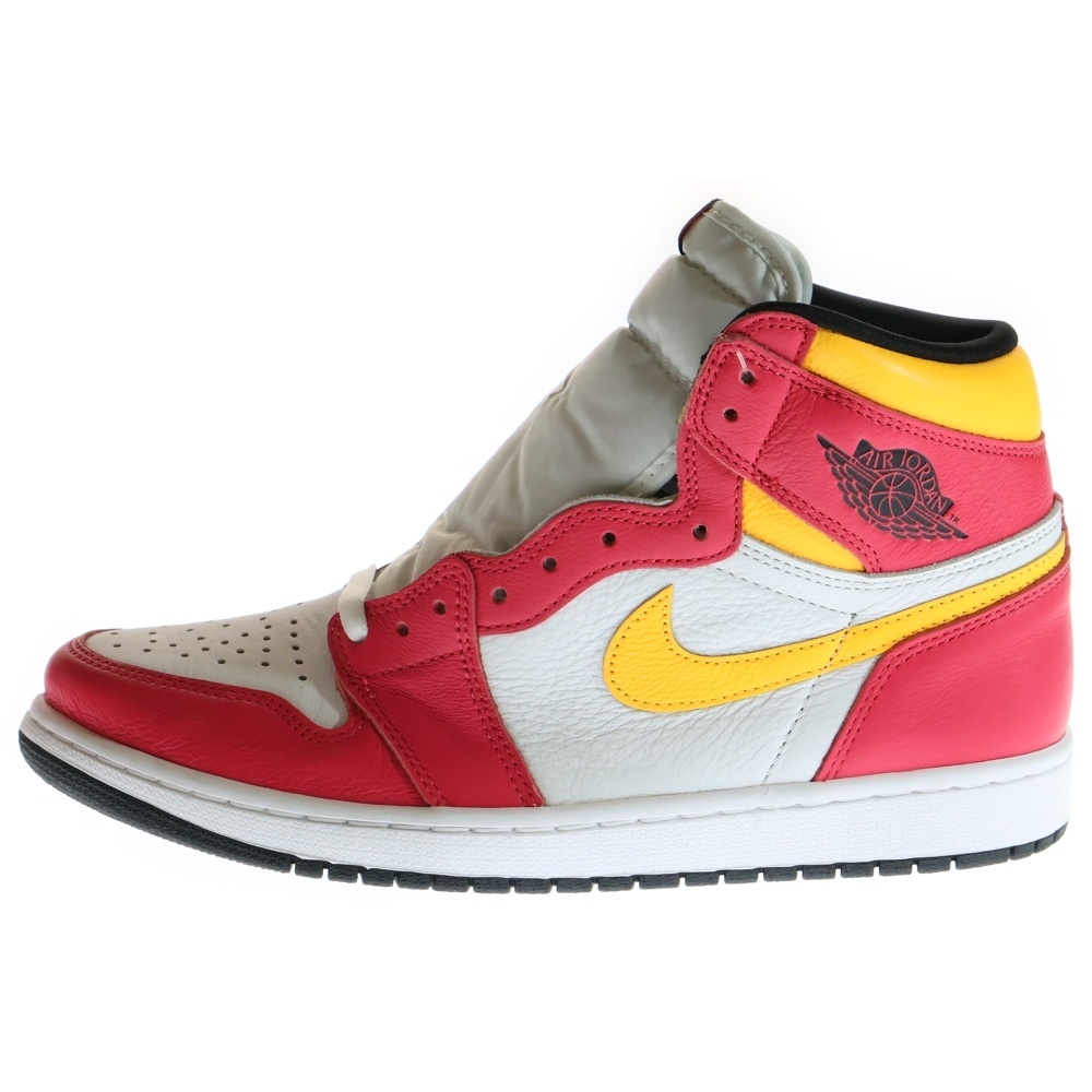 ナイキ AIR JORDAN 1 エアジョーダン1 ライトフュージョン ハイカットスニーカー ピンク/ホワイト US10.5/28.5cm 555088-603拍卖