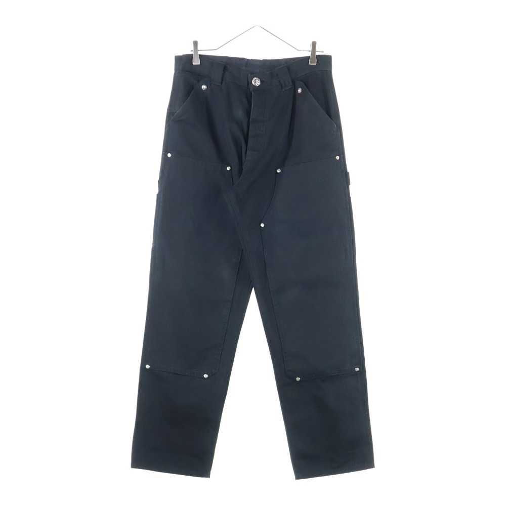 CHROME HEARTS クロムハーツ CARPENTER CNVS BLK カーペンター キャンバスダブルニーロングパンツ ブラック拍卖