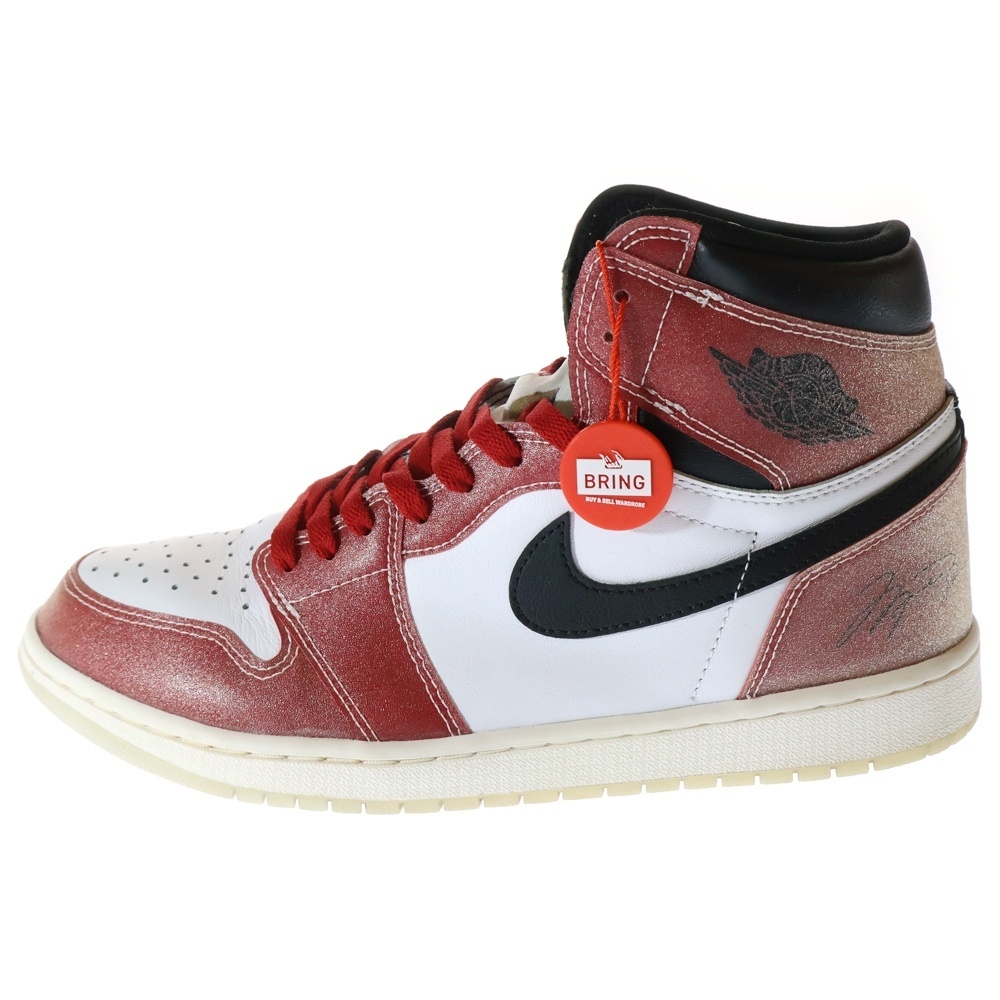 ナイキ ×Trophy Room Air Jordan 1 トロフィールーム エアジョーダン1 ハイ OG シカゴ ハイカットスニーカー レッド US11/29cm DA2728-100拍卖